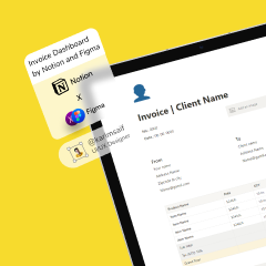 Invoice Dashboard  by Notion and Figma logo