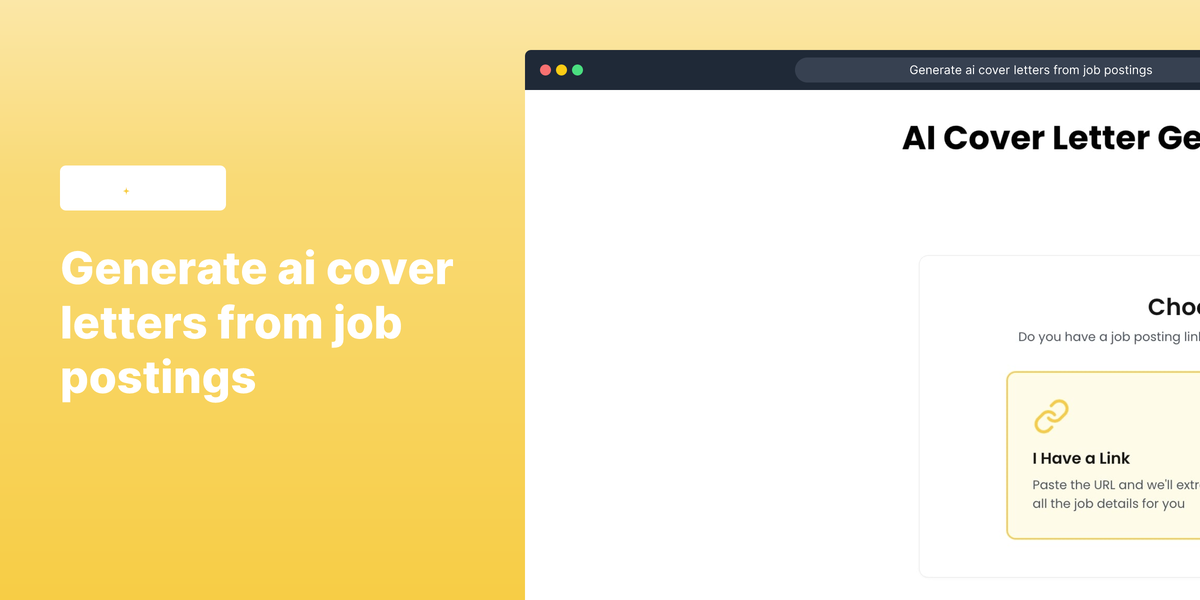 AI Cover Letter Generator by MAJC gallery image