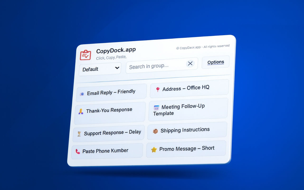 CopyDock.app - Screenshot 2 showing product features and functionality