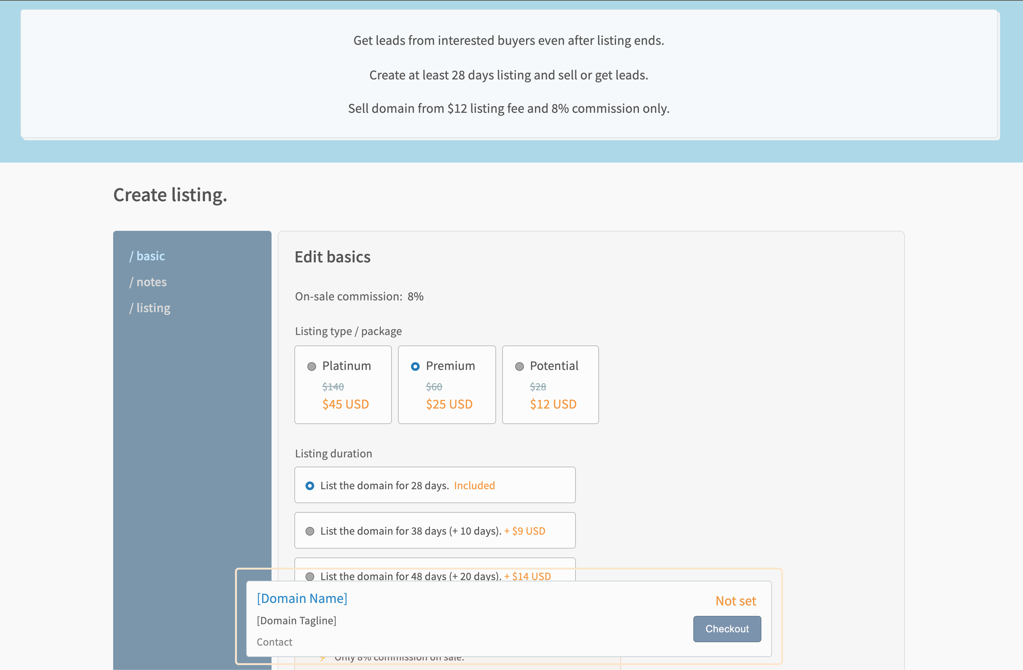 DomainHunt.com - Screenshot 5 showing product features and functionality