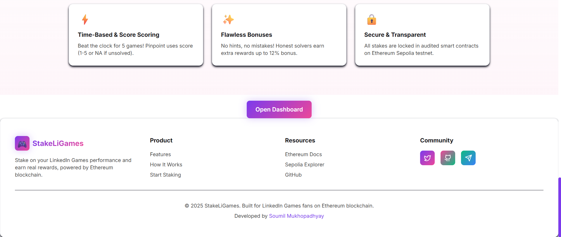 StakeLiGames - Screenshot 2 showing product features and functionality