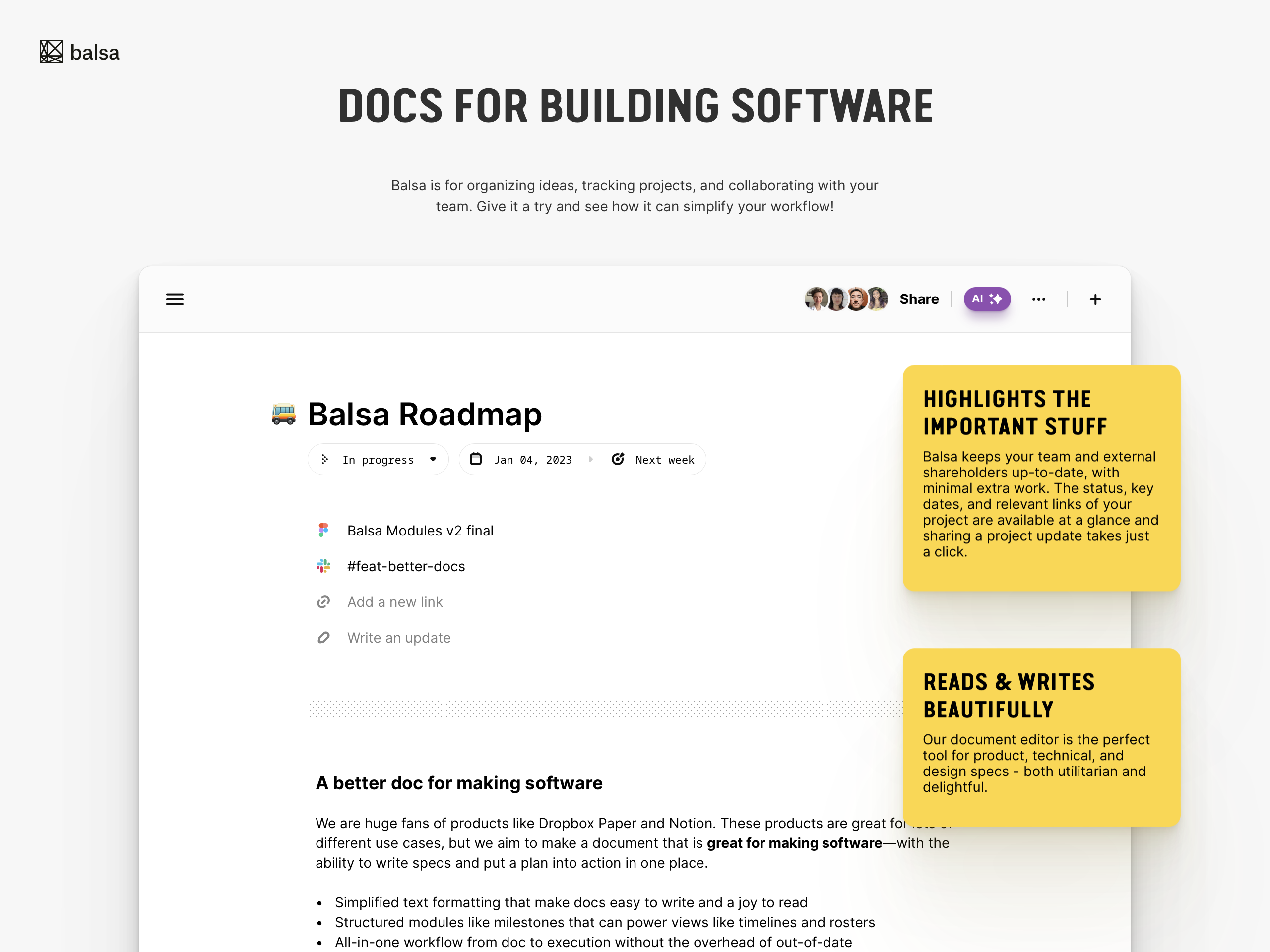 Balsa - Documenti per la costruzione di software media 1