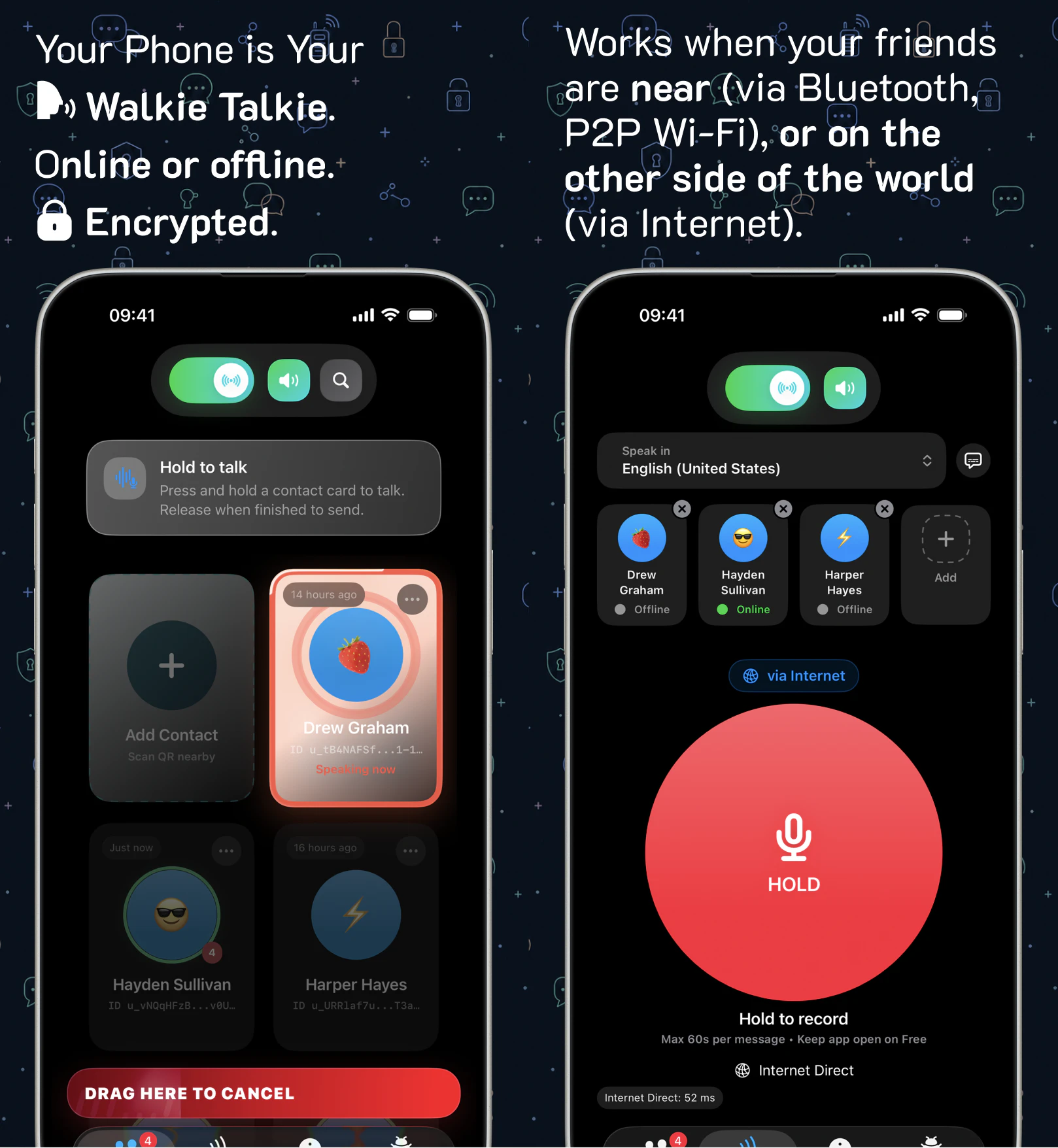 Mini Walkie Talkie for iOS screenshot 1