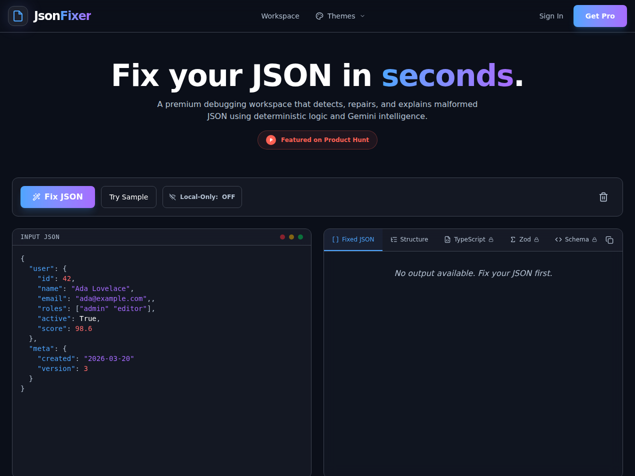 JsonFixer gallery image