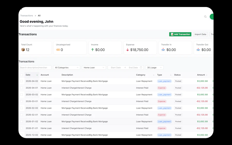 Covely Finance interface