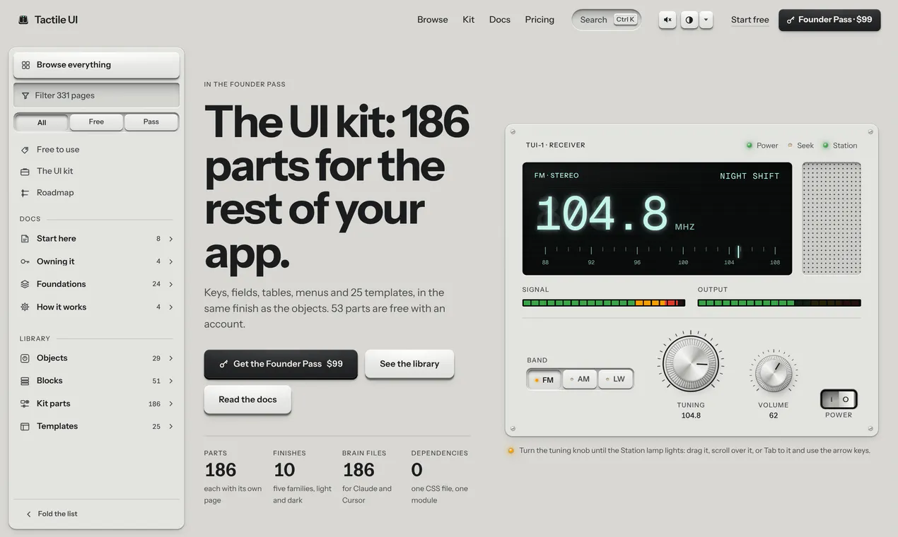 Tactile UI gallery image