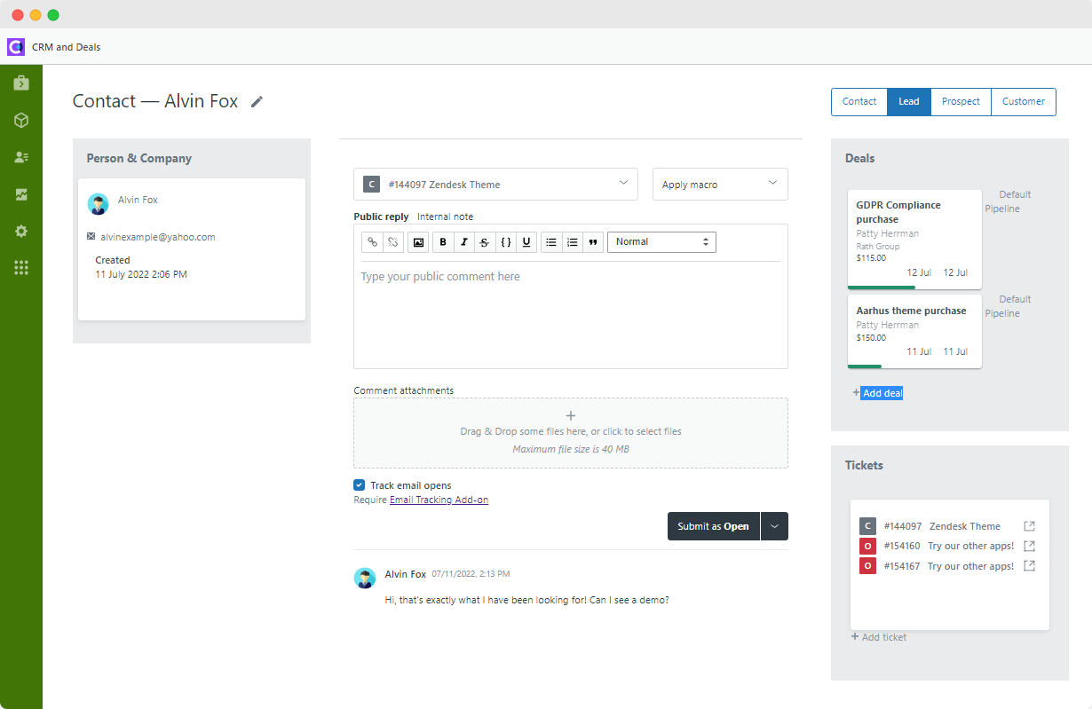 CRM and Deals for Zendesk media 6