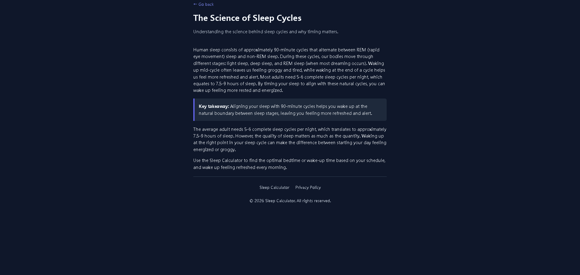 Sleep Calculator ForYour Perfect Bedtime gallery image