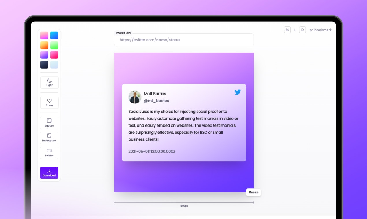 Tweet to Image by SocialJuice media 2