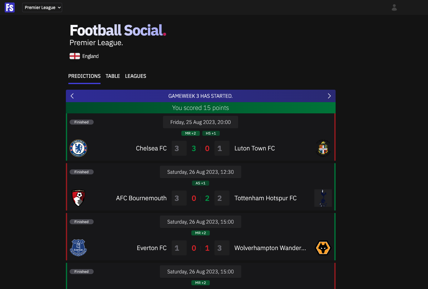 Média Social de football - Le jeu de prédiction du score de football amical 3