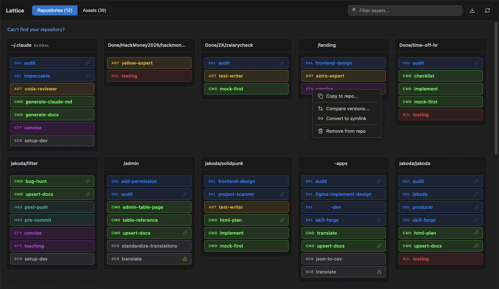 Lattice Context Manager screenshot 1