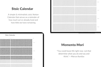Memento Mori Notion Calendar gallery image
