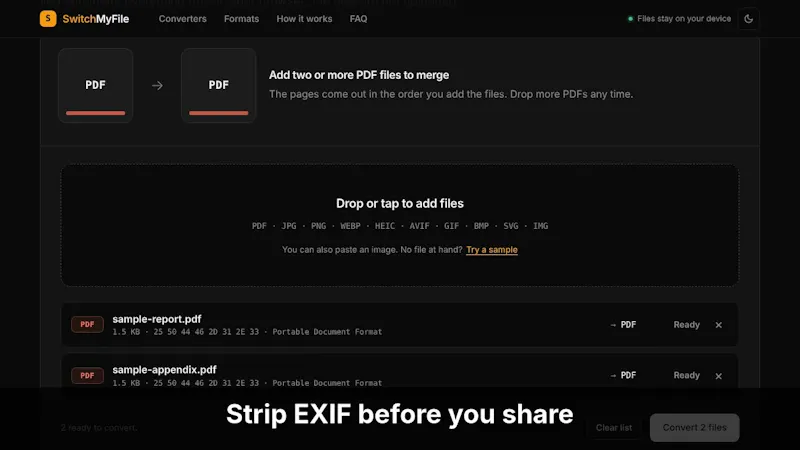 SwitchMyFile screenshot 1 (video preview)