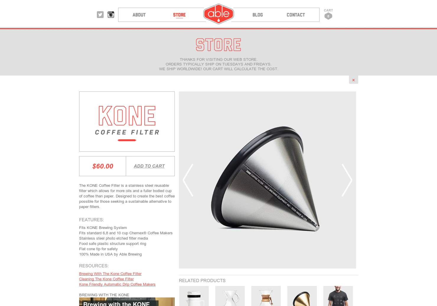 Able Brewing Kone Filter