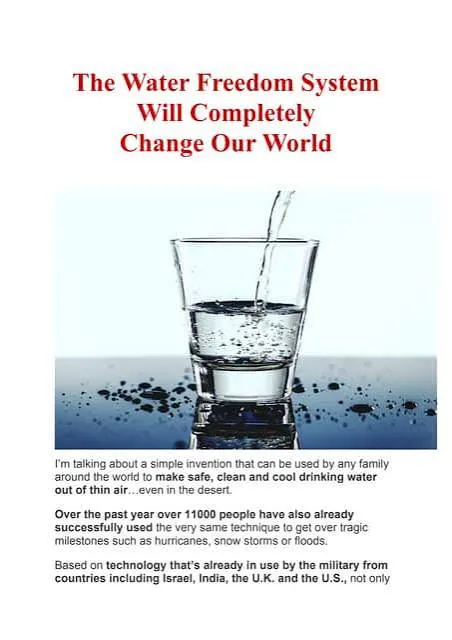 Water Freedom System:Affiliate Marketing gallery image