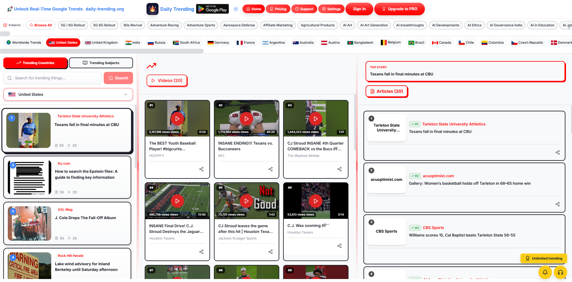 Unlock Power of Real time Google Trends - Screenshot 3 showing product features and functionality