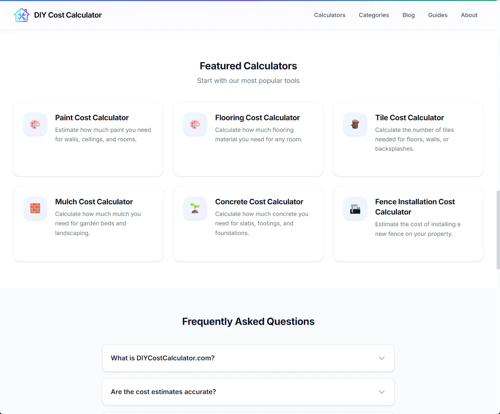 DIY Cost Calculator screenshot 2