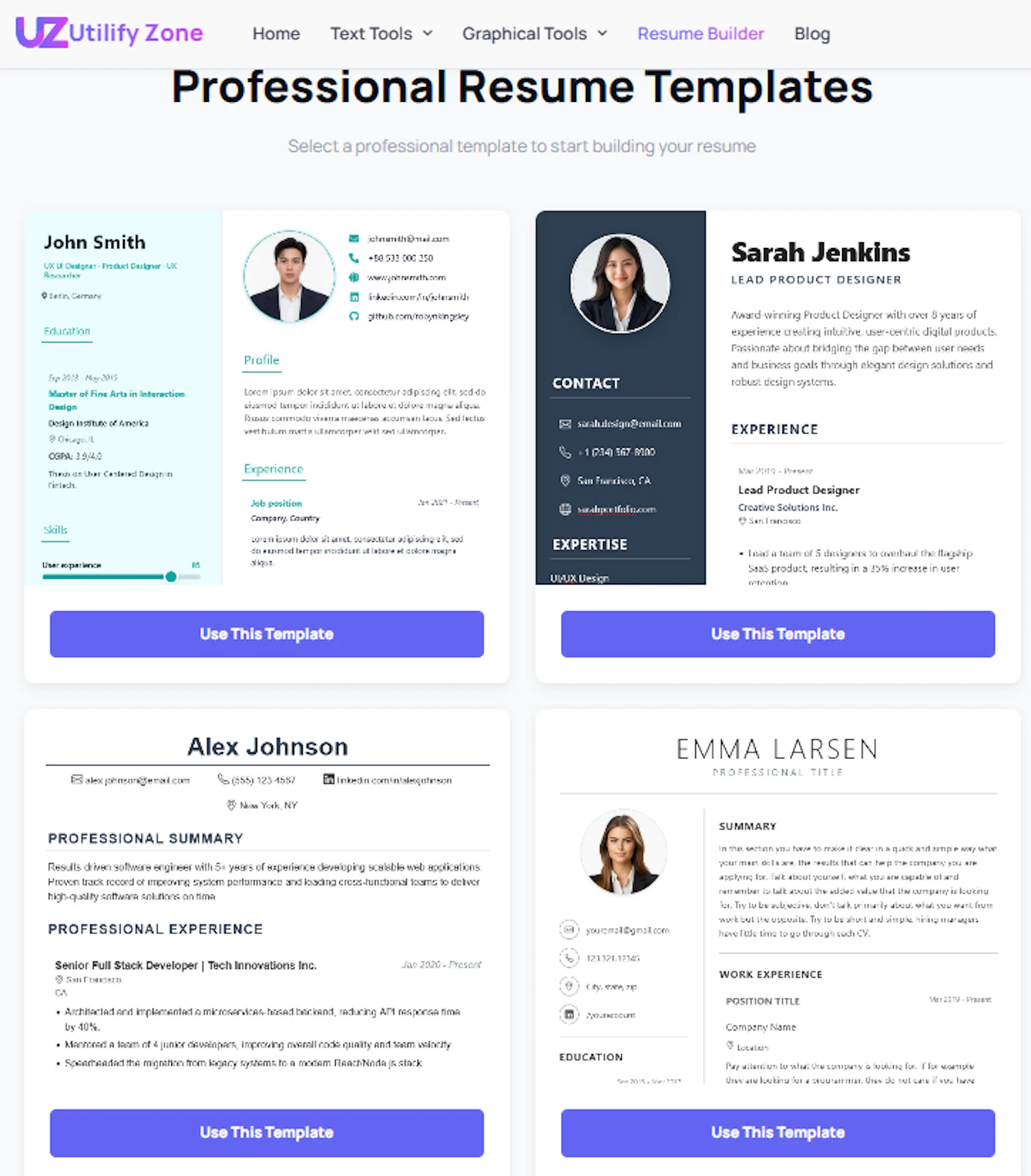 Free Resume Builder by Utilifyzone screenshot 2
