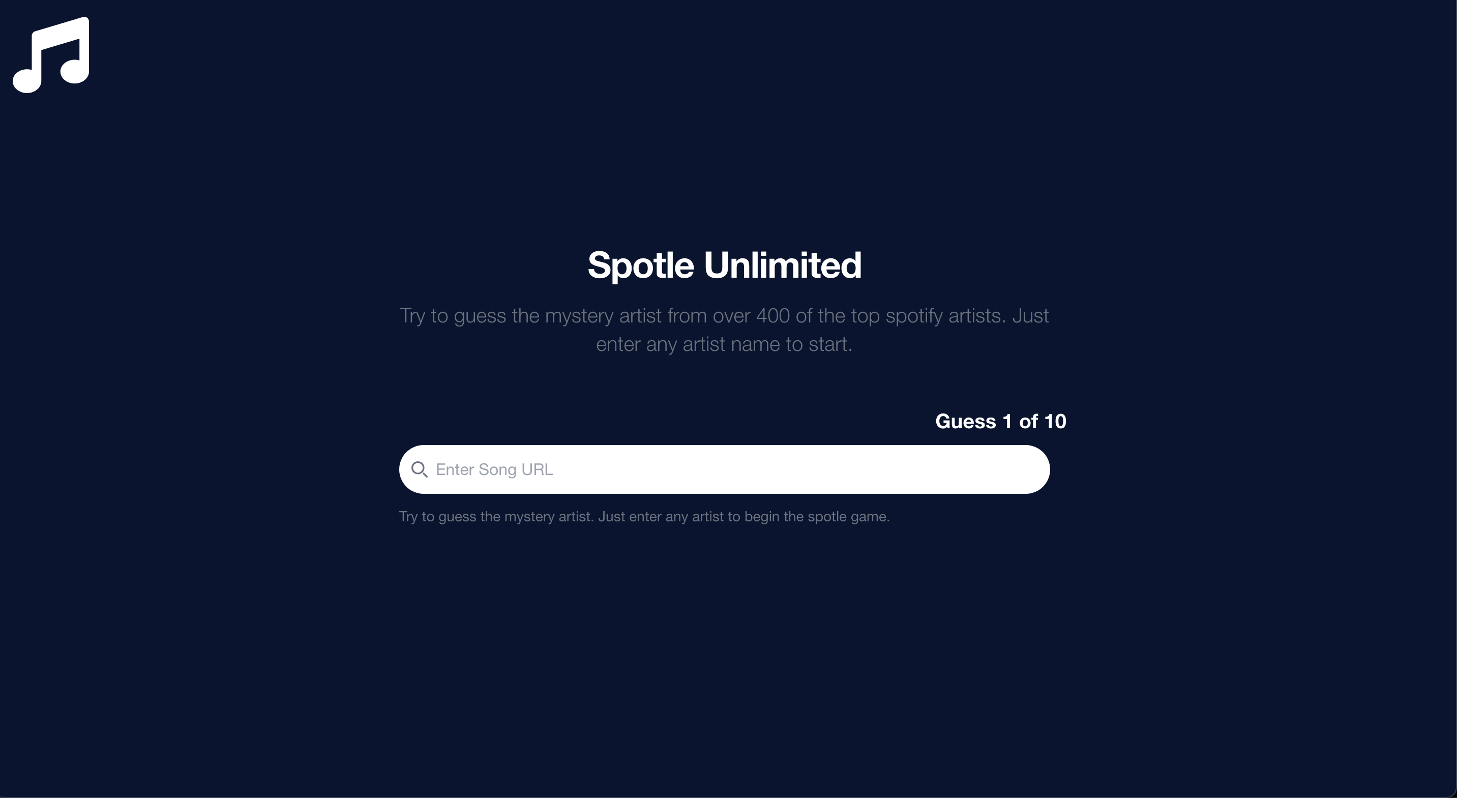 spotle - Unlimited spotify artist guessing game