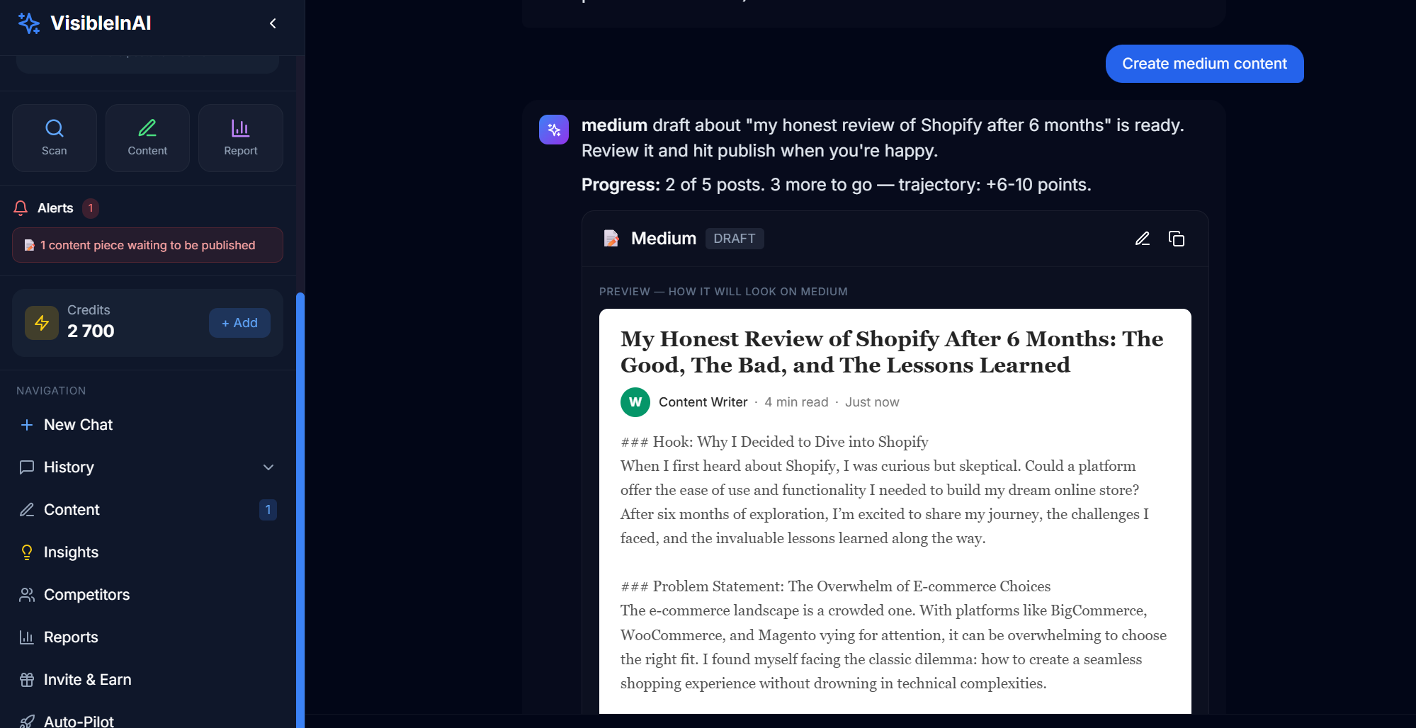 VisibleInAI - Screenshot 5 showing product features and functionality