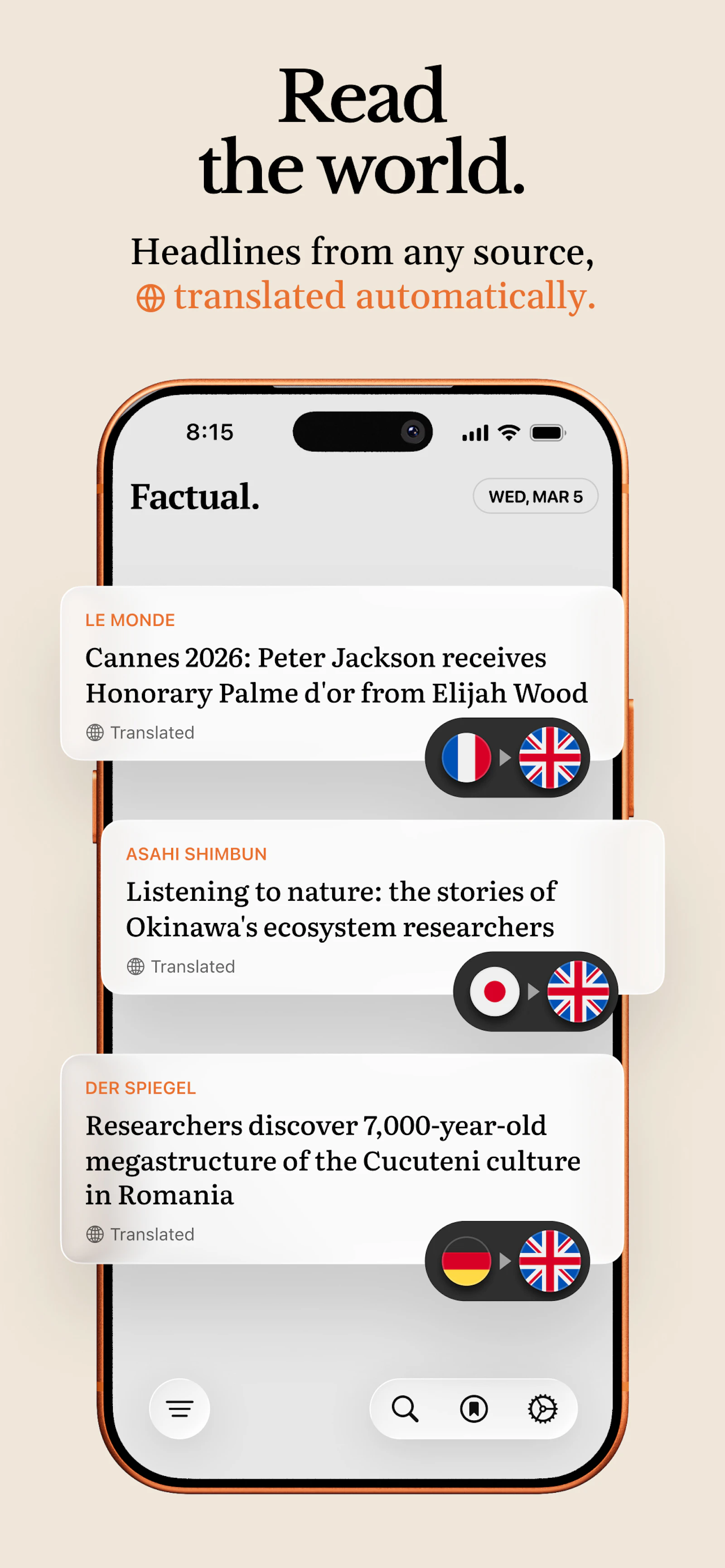 Factual — your personal news app screenshot 2
