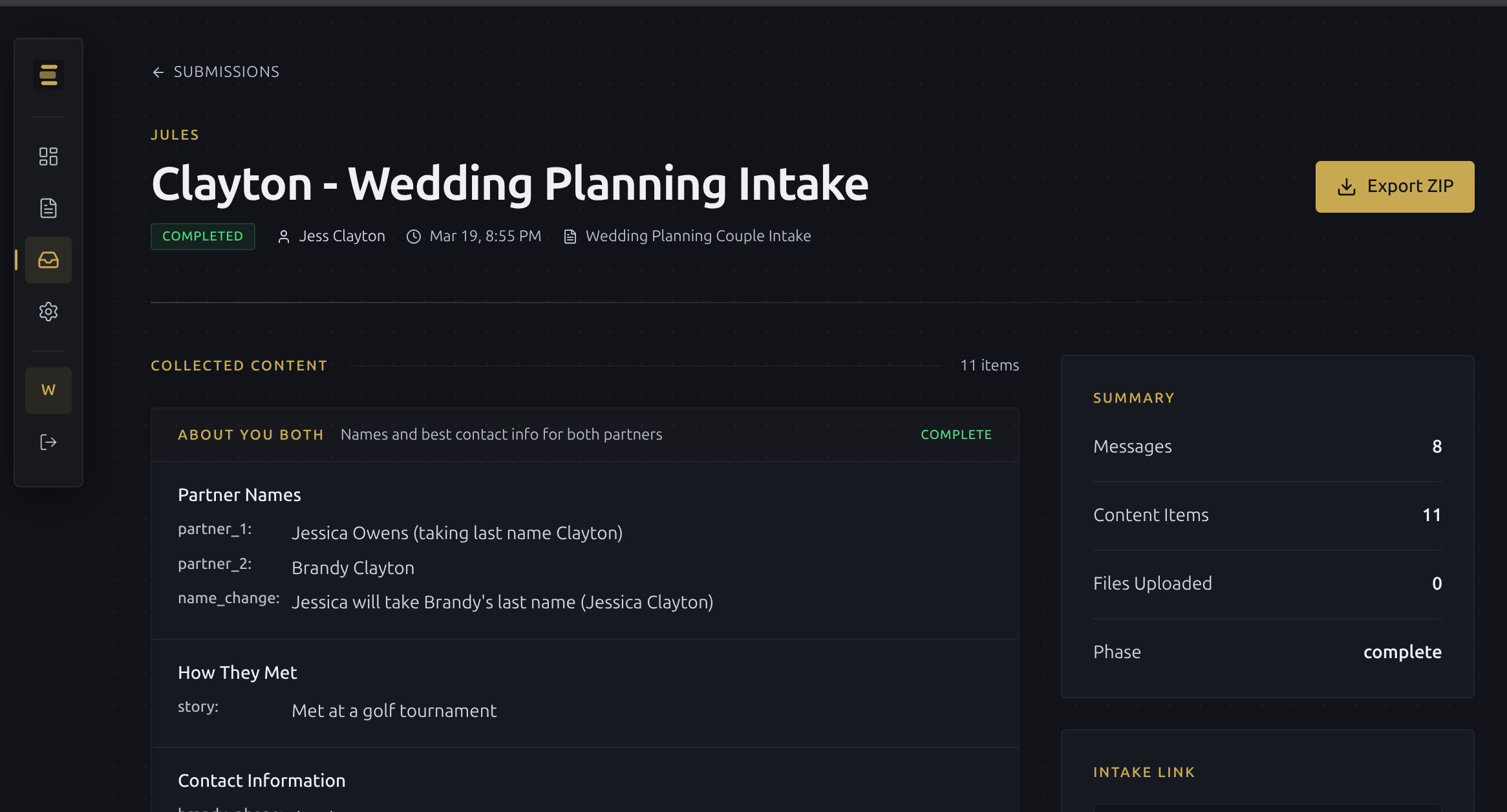 Intake gallery image