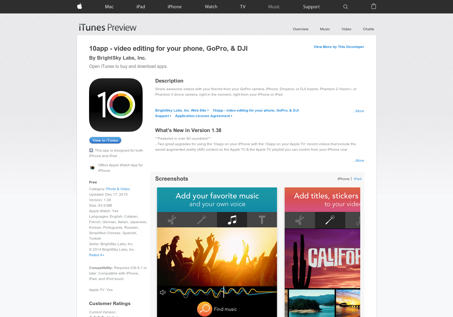 10 app for Apple Watch