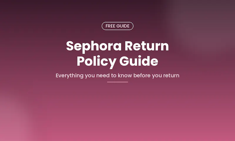 Sephora Return Policy screenshot 1