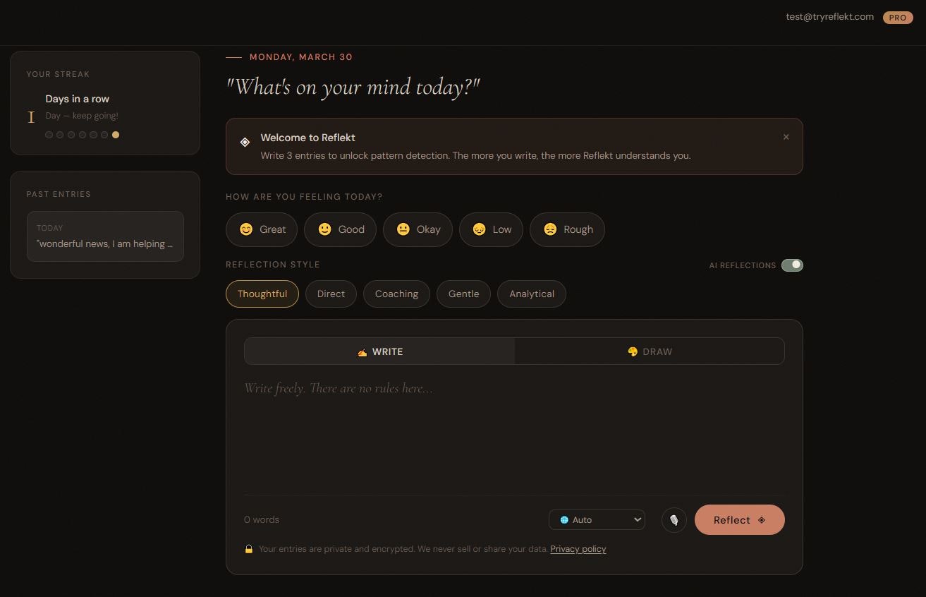 Reflekt — The journal that writes back gallery image