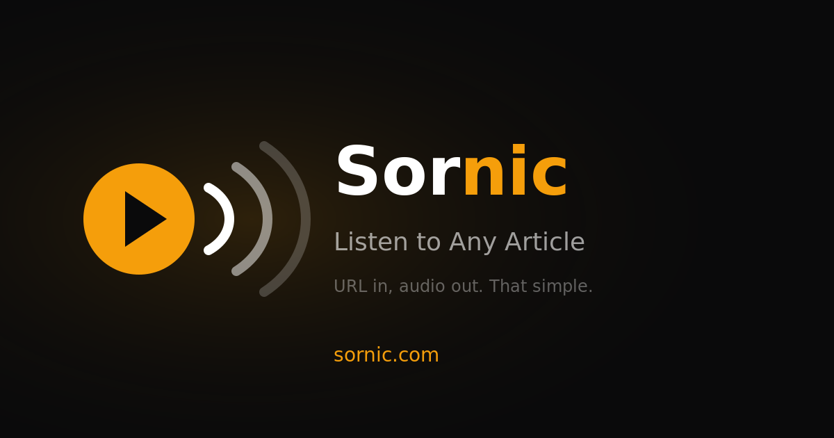 Sornic- Article to audio, instantly gallery image