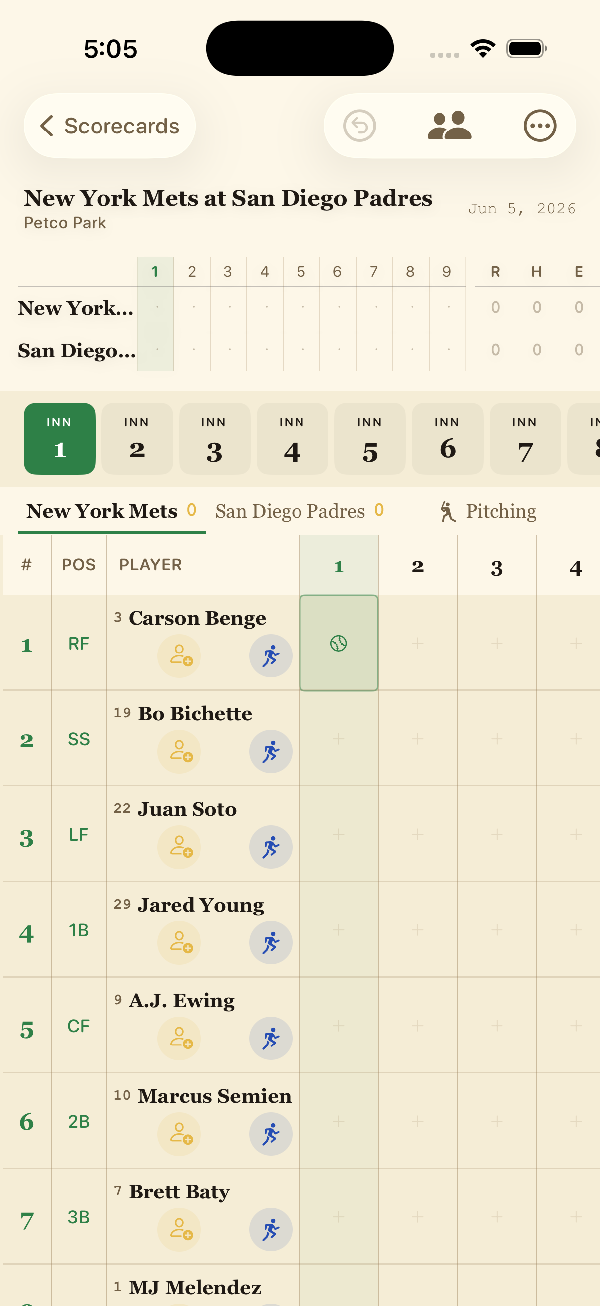 Baseball Scorecard Classic gallery image