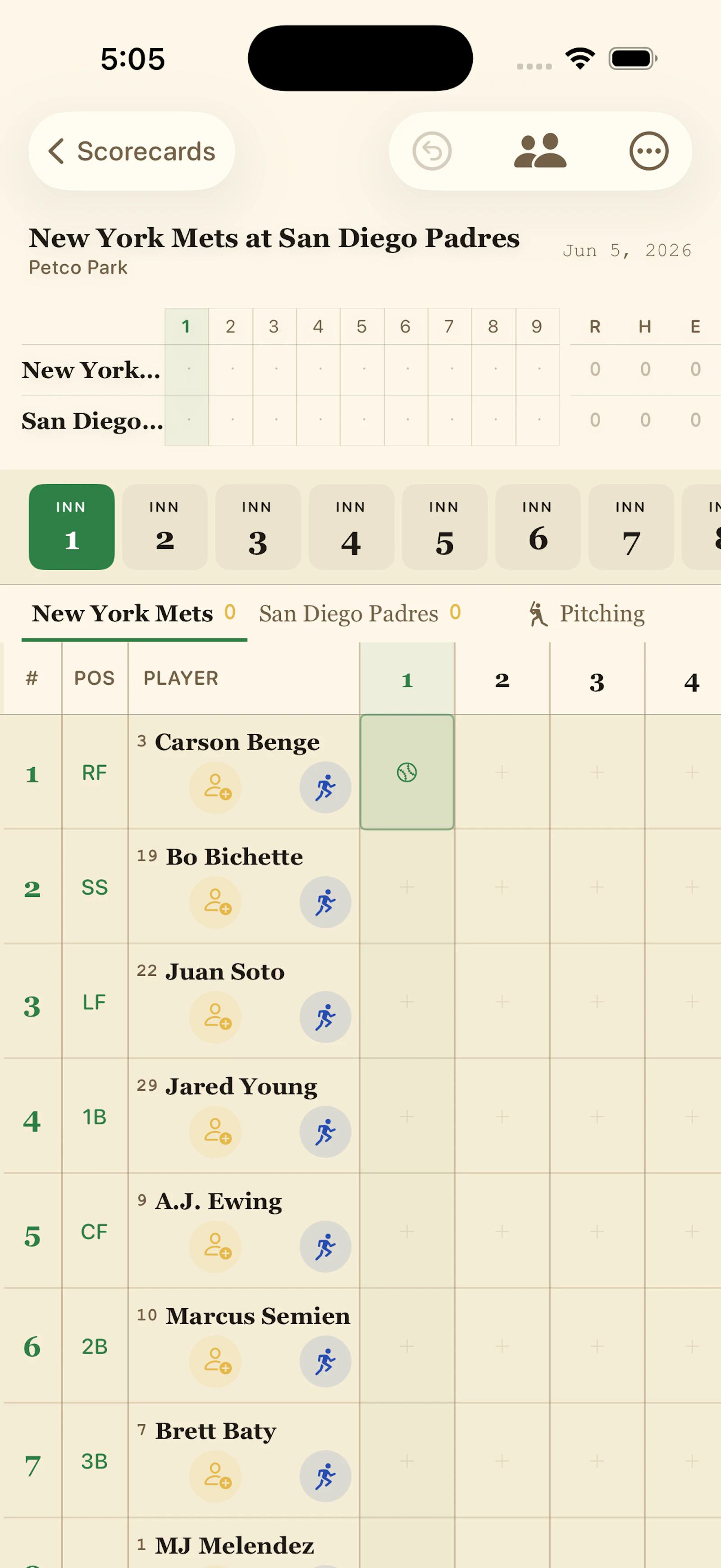 Baseball Scorecard Classic screenshot 4