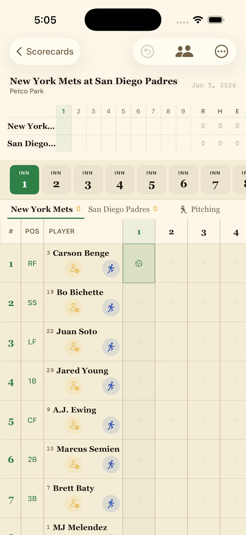 Baseball Scorecard Classic screenshot 4