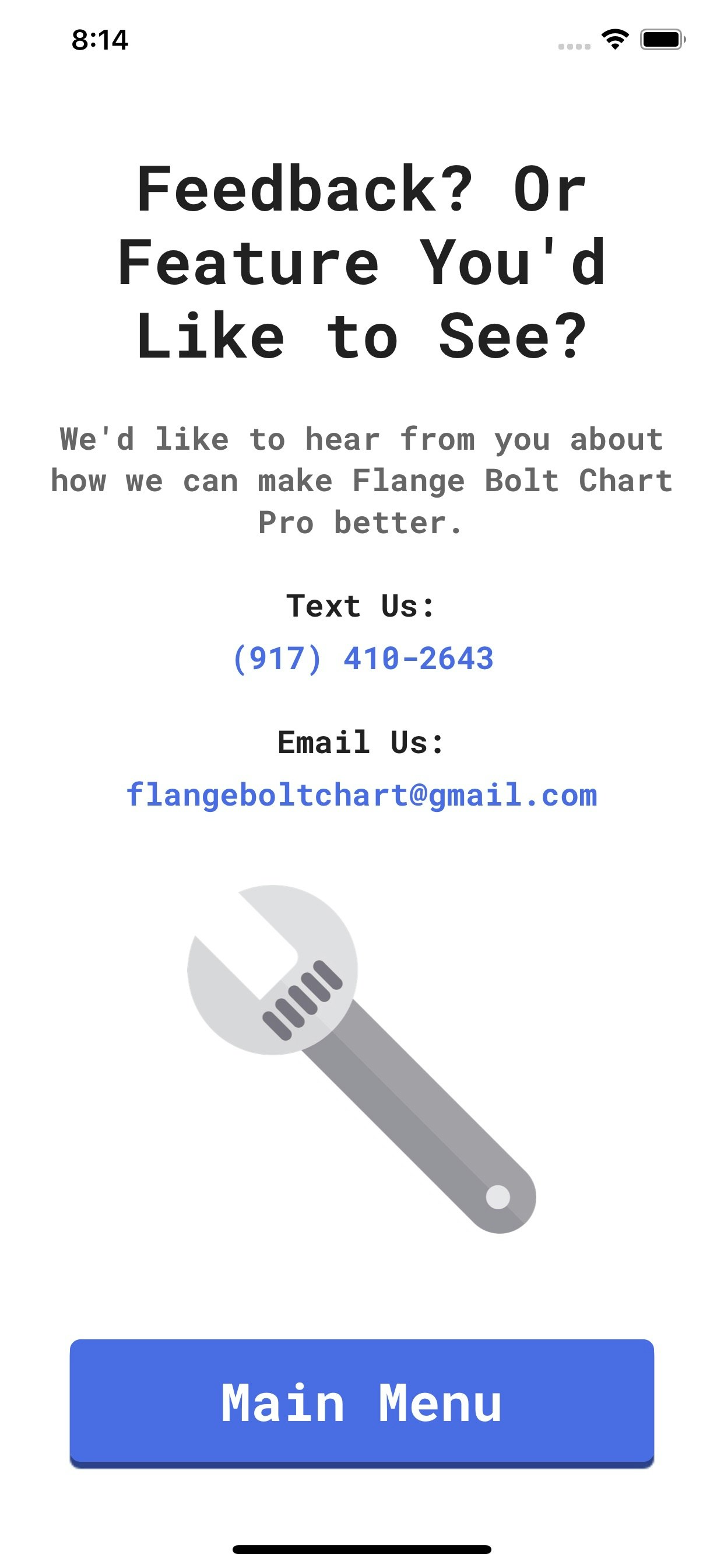 Flange Bolt Chart gallery image