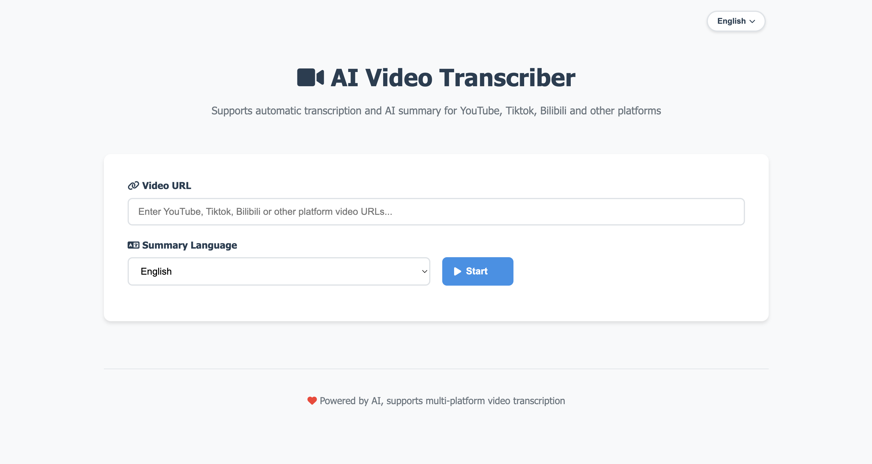 وسائط AI Video Setscriber (Open Source) - أداة AI Open -Proce For Multi -Platform Transcription 2