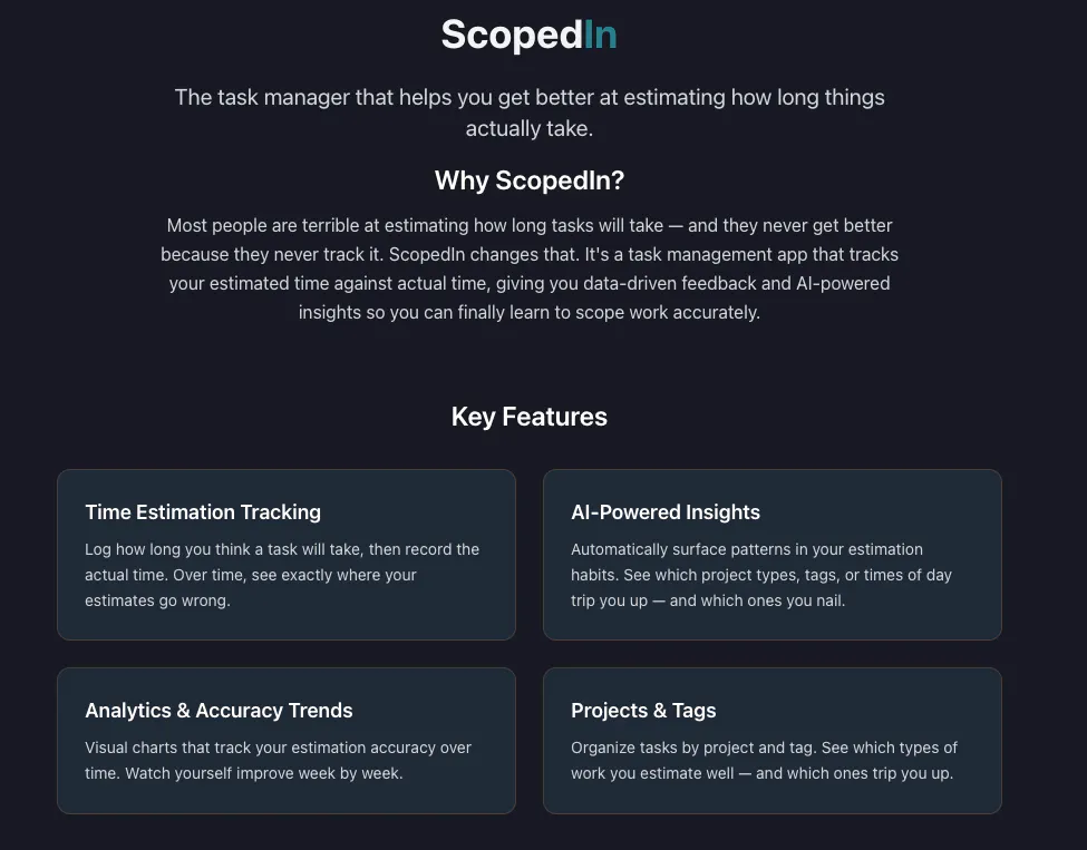 ScopedIn 项目横幅