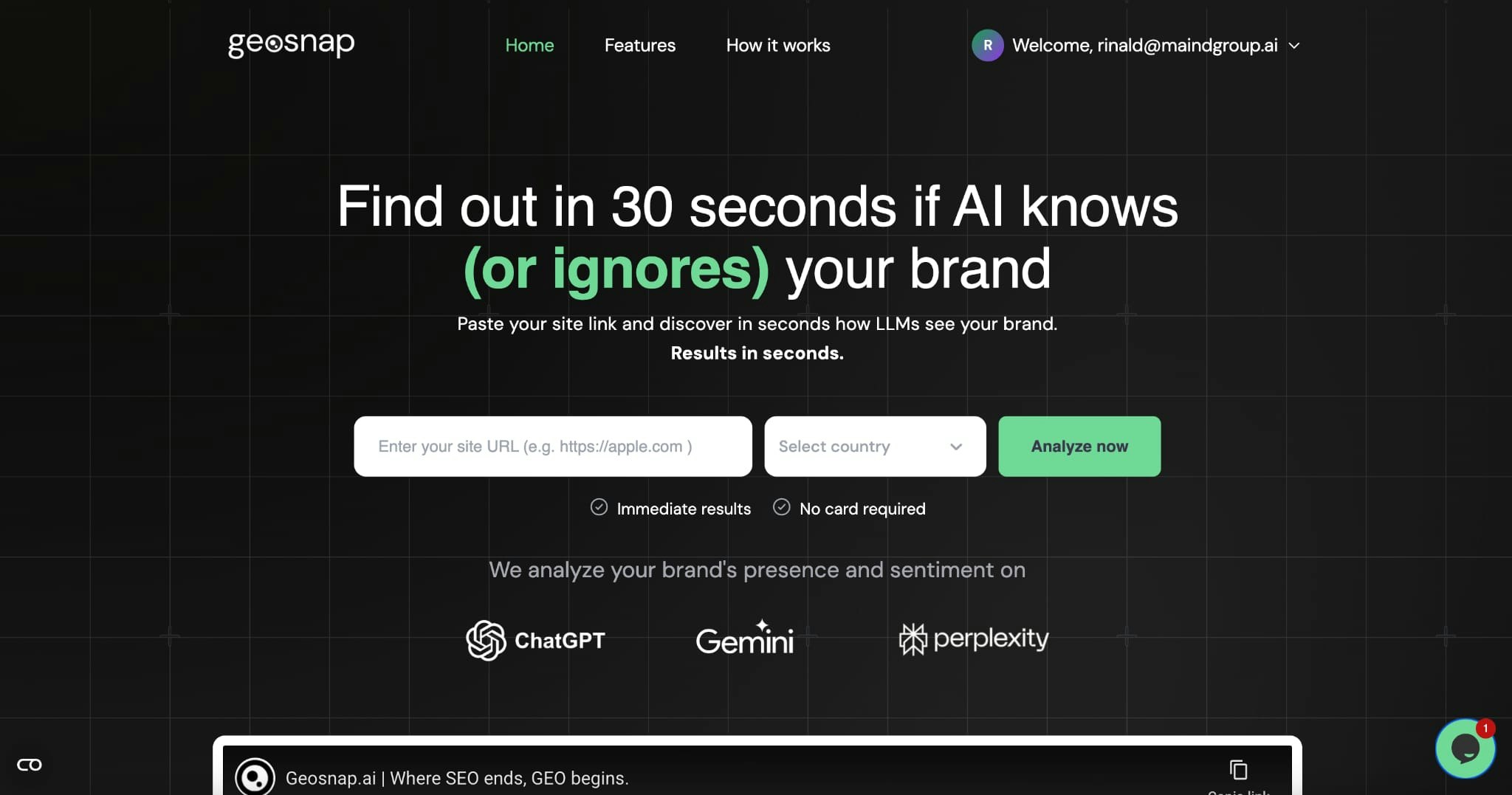 Geosnap - Main product screenshot demonstrating key features and user interface