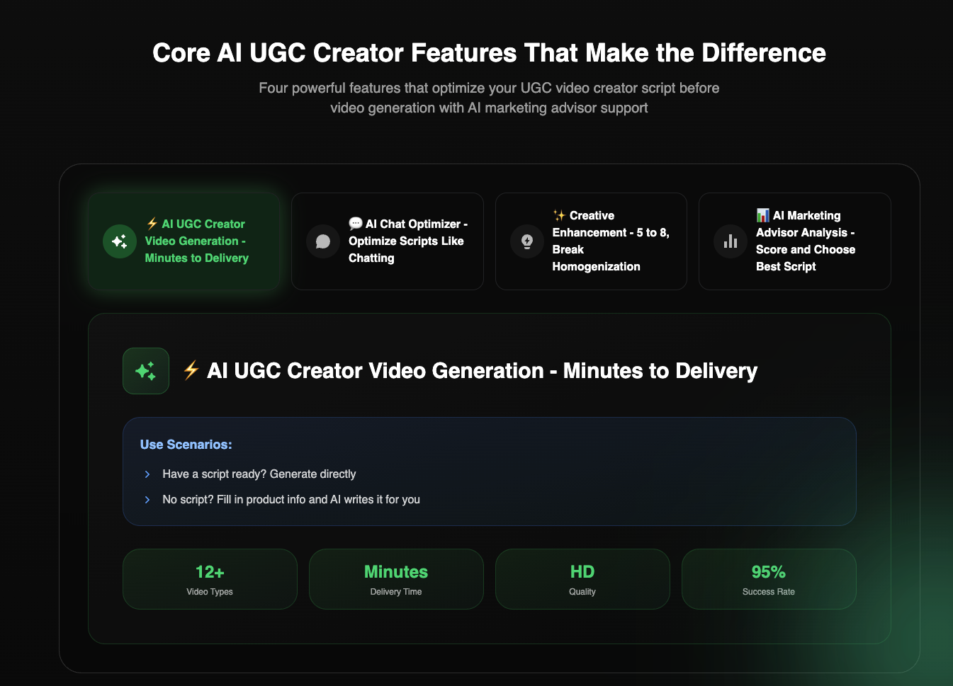 AI UGC Video Creator  gallery image