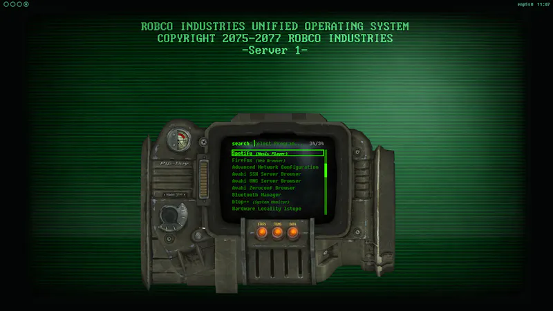 Pip-Boy Rofi Launcher screenshot 1