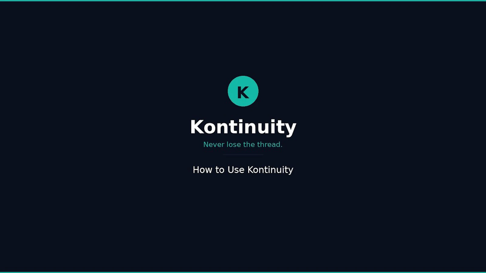 Kontinuity screenshot 1 (video preview)