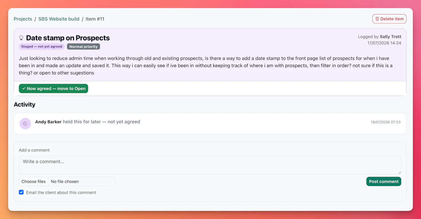Tracker screenshot 2