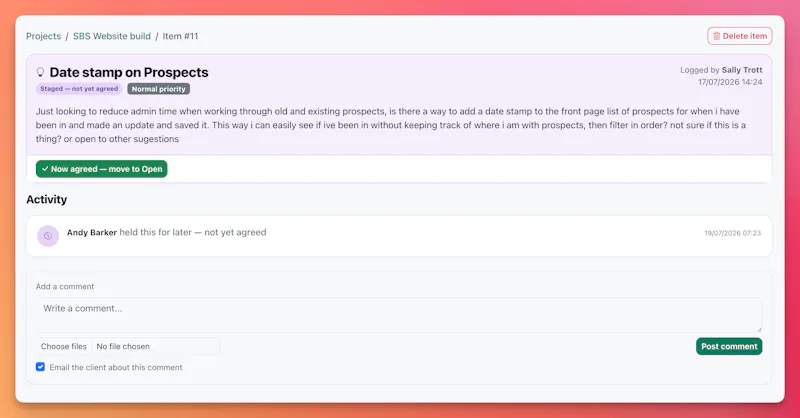 Tracker screenshot 2