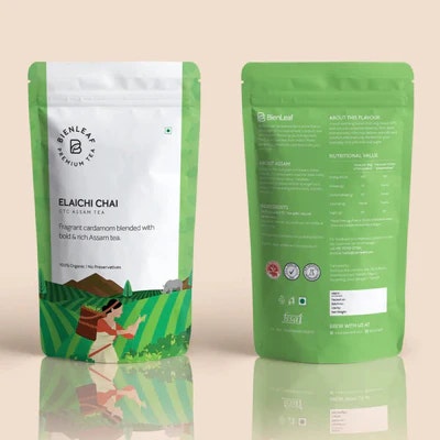 BienLeaf Elaichi Tea - Product Hunt launch logo and brand identity