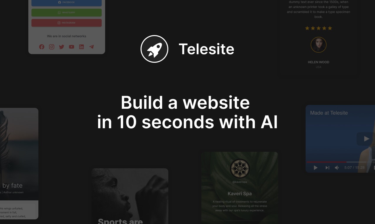 Telesite.io — AI Website Builder gallery image