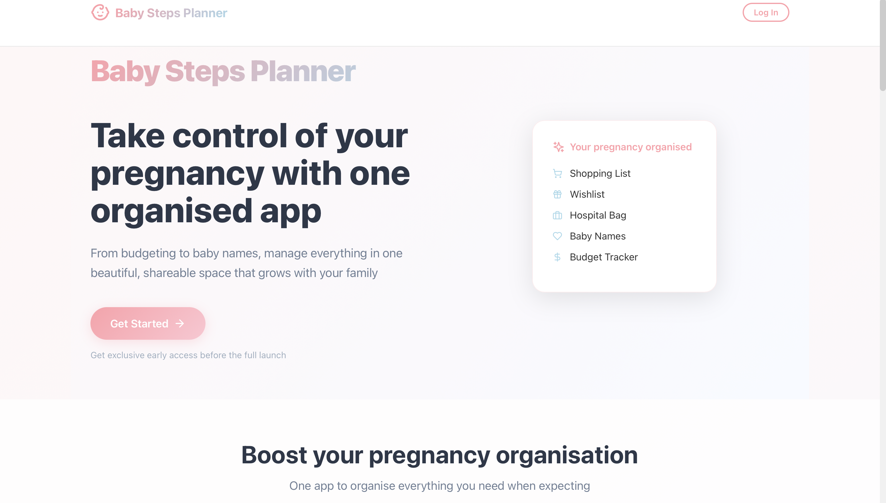 Baby Steps Planner logo