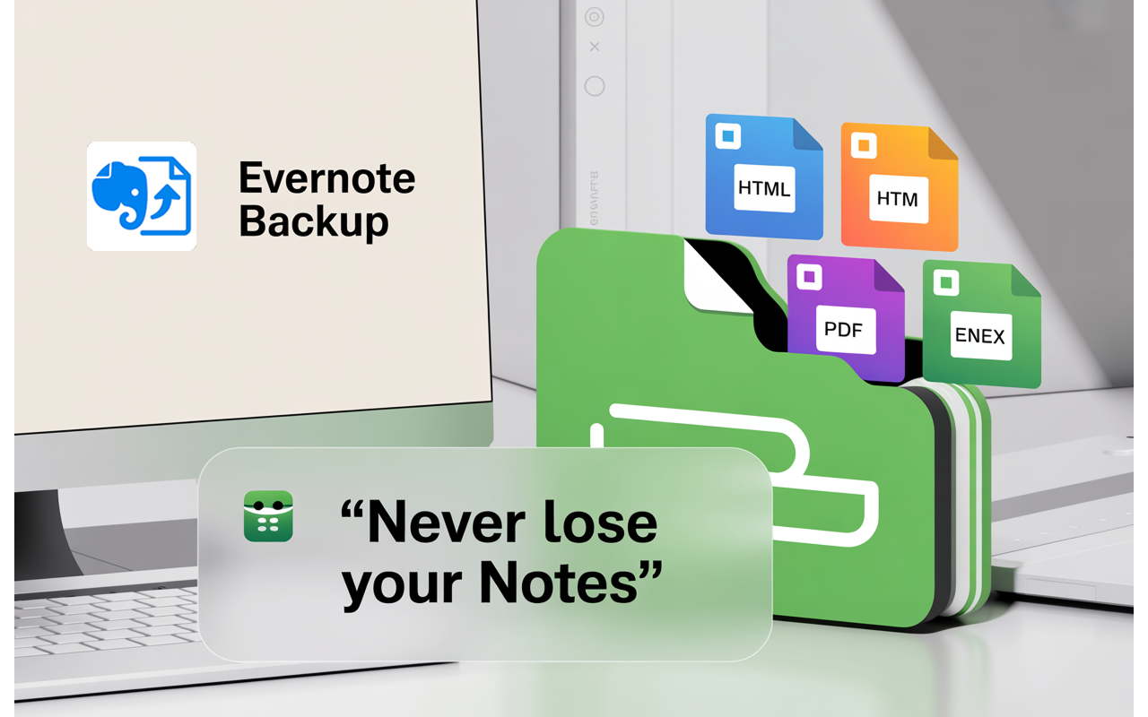 Evernote Backup - Export Tool - Exporteer en back -up van uw Evernote -notities lokaal met privacy. media 2