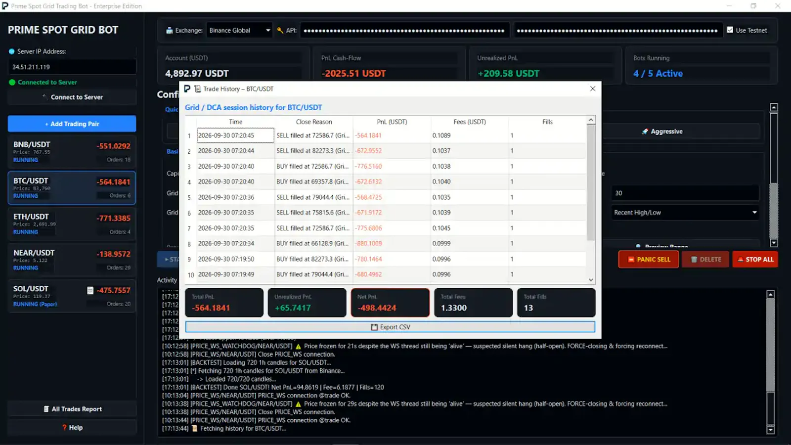 Prime Spot Grid Trading Bot screenshot 7