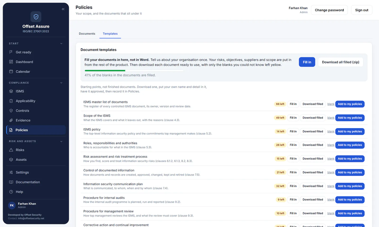 Offset Security Compliance Suite screenshot 8