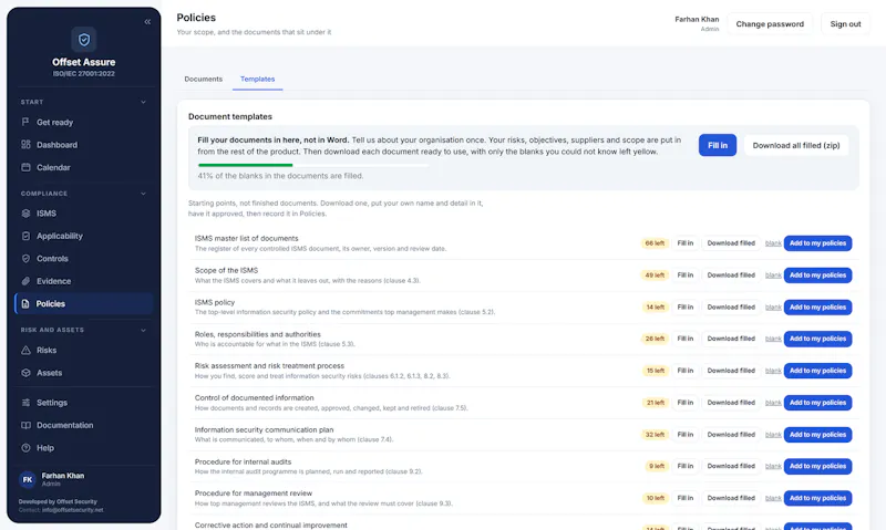 Offset Security Compliance Suite screenshot 8