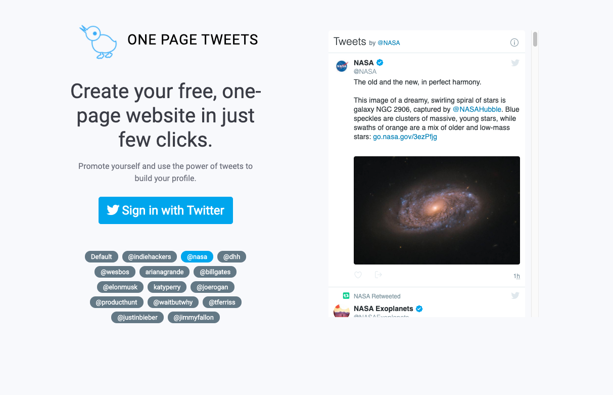 One Page Tweets gallery image